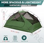 Clostnature 2 Person Hiking Tent - Lightweight 2 Person Hiking Tent, Easy Set Up Waterproof Camping Tent for Adults