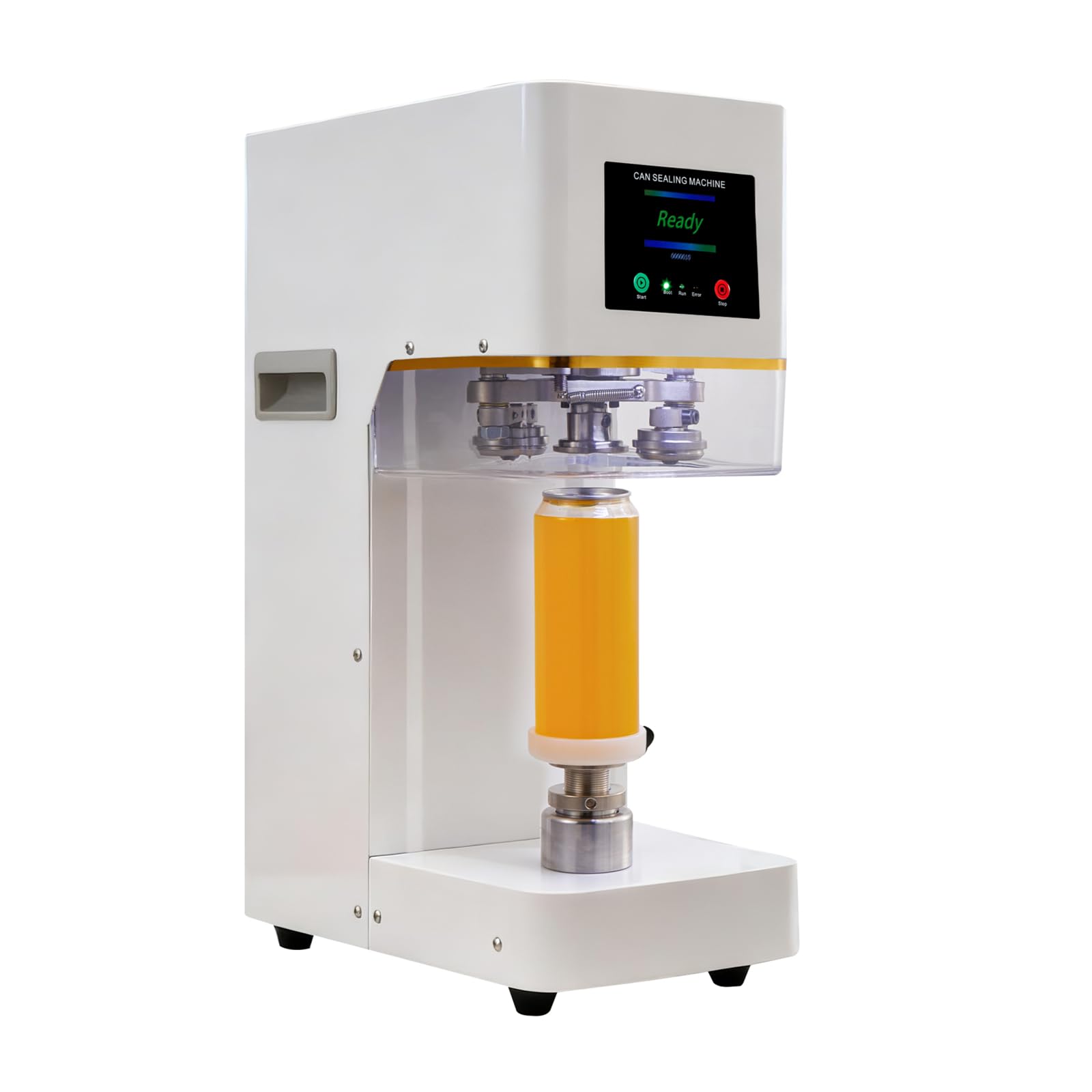 Commercial Soda Can Sealer - 2.4-6.7 inch Height Adjustable, Automatic Can Sealer for Aluminum and Plastic Cans - White