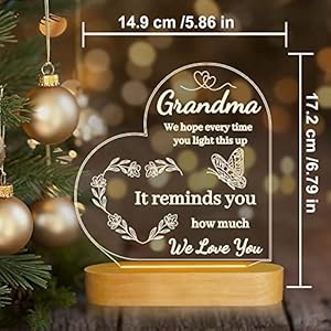 Grandmasbirthdaymothersdaygiftssoftwarmwhitenightlight Urban Country Home Decor Grandmas birthday mothers day gifts soft warm white night light urban country home decor