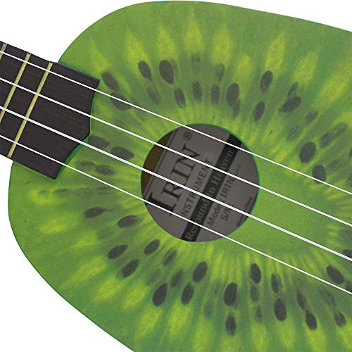 Ukulélé 21 pouces forme kiwi vert ukulélé instrument pincé - Les Beatles, Paul McCartney, John Lennon, RIngo Starr, George Harrison Ukulélé 21 pouces forme kiwi vert ukulélé instrument pincé – Image 5