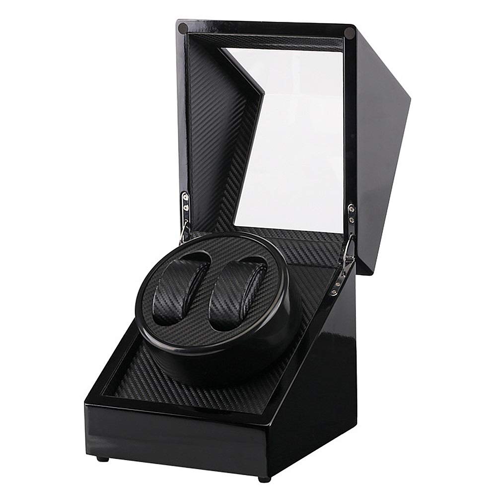 Caja enrolladora automática para 2 relojes automáticos fibra de carbono motor silencioso CA