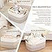 danpinera Wäschekorb, Korb Aufbewahrung, 72L Faltbarer Wäschekorb, Aufbewahrungskorb für Baby Spielzeug, Square Laundry Baskets, Korb Aufbewahrung für Decken, kissen, Gästehandtuchkorb Weiß und Braun