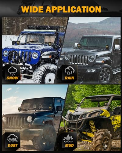 Image of Auxbeam 3 inch LED Pod Light Covers, XP-Ultra Series PC Lens Offroad Protective Covers for Specific Light Model (No Compatible Color Play Series)