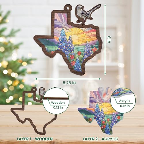 Texas Double Layered Window Suncatcher