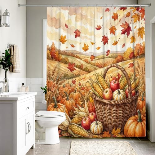 Rideau de douche en polyester de qualité supérieure extra long orange 183 x 243