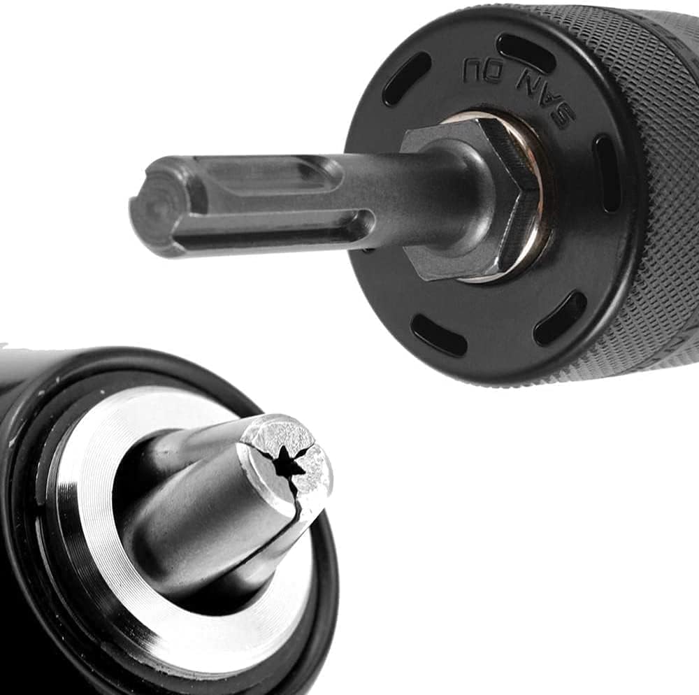 Adapter SDS, wszechstronna kompatybilność, adapter SDS Plus, szybkozaciskowy uchwyt wiertarski, pojemność 13 mm, do wiertarek udarowych i śrubokrętów, gwint 1/2-20UNF (3)