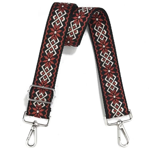 Image of Crossbody Straps for Purses Silver Hardware Purse Strap Wide Shoulder Strap Adjustable Replacement