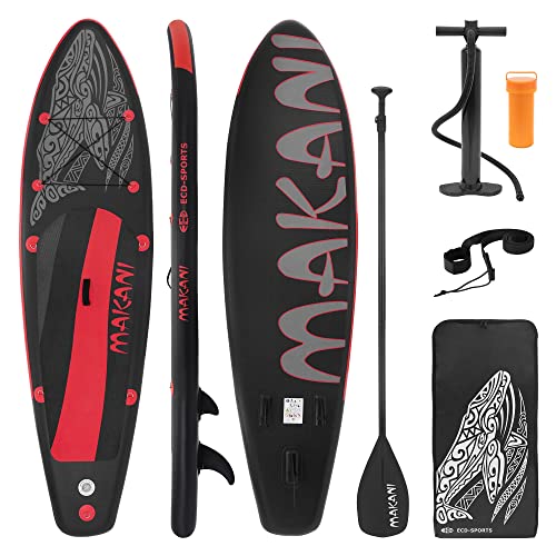 L'ECD GERMANY STAND UP PADDLE-BOARD è una fantastica tavola a tutto tondo per rider fino a ca. 120 kg. Con una lunghezza di 320 cm, un adulto e un bambino possono facilmente stare sulla nostra tavola. La tavola da paddle è l'ideale per tutti i livelli di abilità, dai principianti agli stand-up paddler avanzati. Con l'aiuto di questa tavola da surf puoi goderti al meglio il fascino del mare.