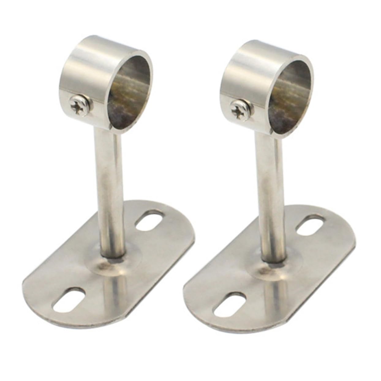 DECHOUS 2Pcs Heavy Duty Ceiling Mount Shower Curtain Rod Holder Brackets for Closet and Cabinet for Hanging Towels and Clothes