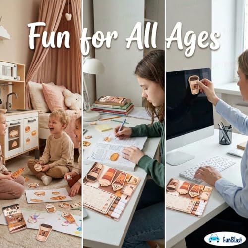 Image of FunBlast 11 Sheets /440 Sticky Notes - Cute Kawaii Sticky Notes, Sticky Pad for Study, Point It Marker Stationery Items, Self-Adhesive Memo Pad, Planners and Memo Sticker (BT)