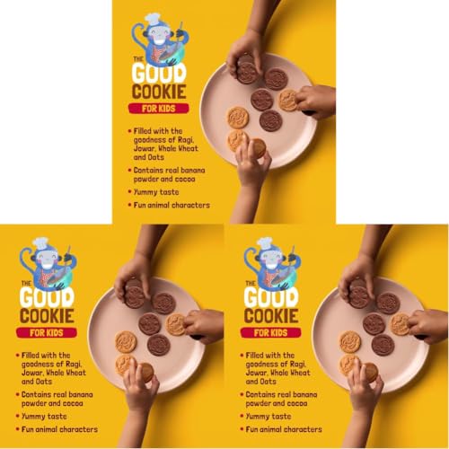 Image of Slurrp Farm No Maida No Refined Sugar Banana Oat Cookies | Buy2Get1 Free | Healthy Cookies Made With Multigrain | Perfect for tiffins, travel or snack time | Pack of 9 x 80g