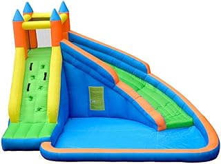 Bounce House Inflatable Bouncy Bounce House Slide Inflatable Water Spray Rock Climbing Inflatable Castle Home Jumping Castle Outdoor Play