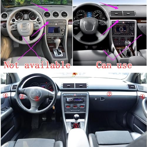 Fibre de carbone noir 5D relooking intérieur Audi A4 B6 B7 DIY