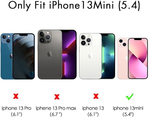 Miniatura 2 de Funda compatible con iPhone 13 Mini de 5.4 pulgadas, bonito color neón brillante, con purpurina, delgada, delgada, a prueba de golpes, funda de