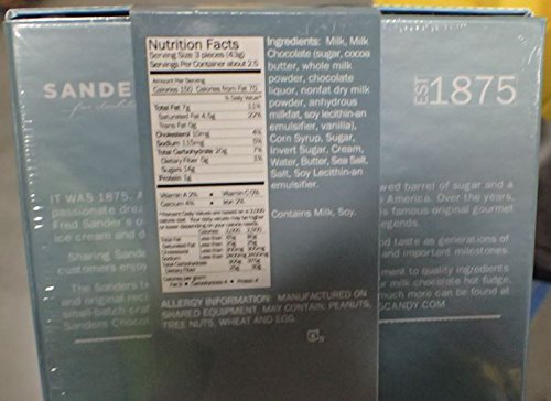 Sanders Milk Chocolate Sea Salt Caramels In a Decorator Box (7 pcs.), 3.5 oz. # 28037