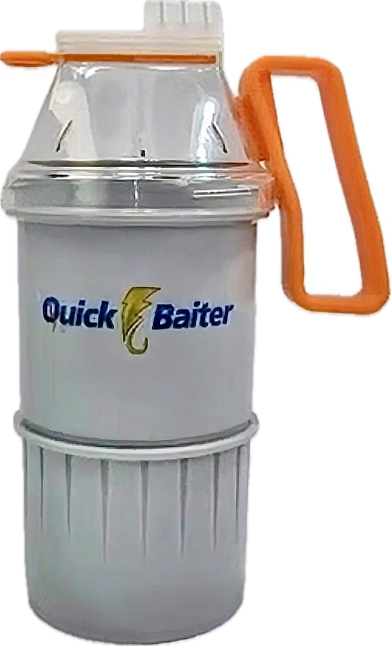 All in one Compact baiting Tool, Cricket Holder, Bait and Tackle Cup! Hook Bait Without Holding it, Great for Minnow, Crickets, Worms, ect..