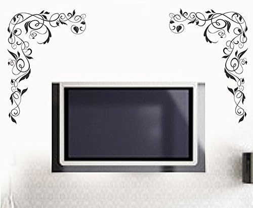 Happy Walls Vinyl PVC Flowers Television Wall Sticker, 1.57 x 19.29 x 1.57 Inches, Multicolour