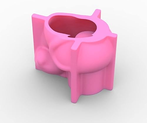 Miniatura 4 de Grainrain Molde de silicona para macetas, jarrón, jarrón, soporte para cepillo de pluma, molde para resina, hormigón, yeso, arcilla polimérica (G108)