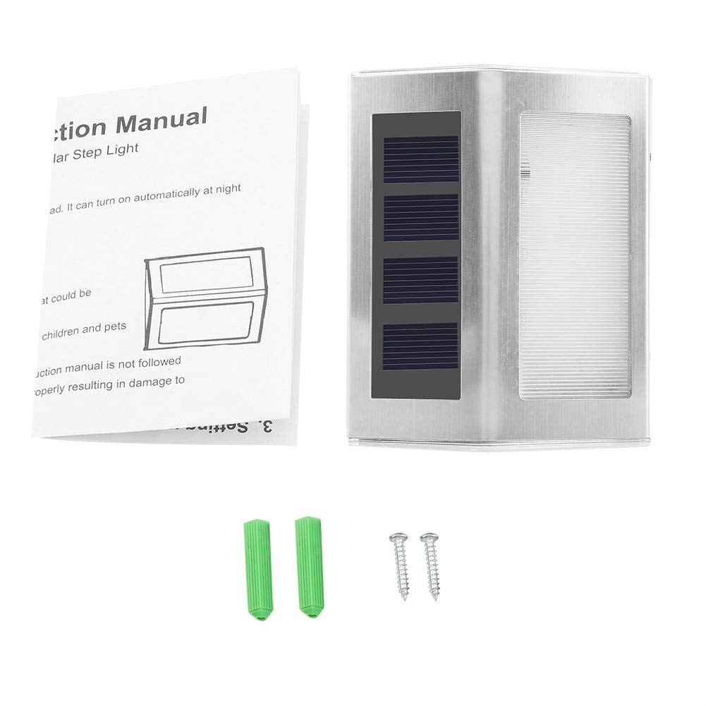 Solar Wall Light, Stainless Steel & IP55 Waterproof