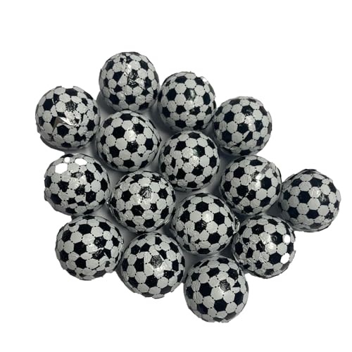 170g Schokofußbälle aus Milchschokolade I ca. 28 Stück I Fair Trade Kakao I plus 1x Fußball-Geschenkbox aus Karton I Ideal als Mitgebsel und für Kindergeburtstage