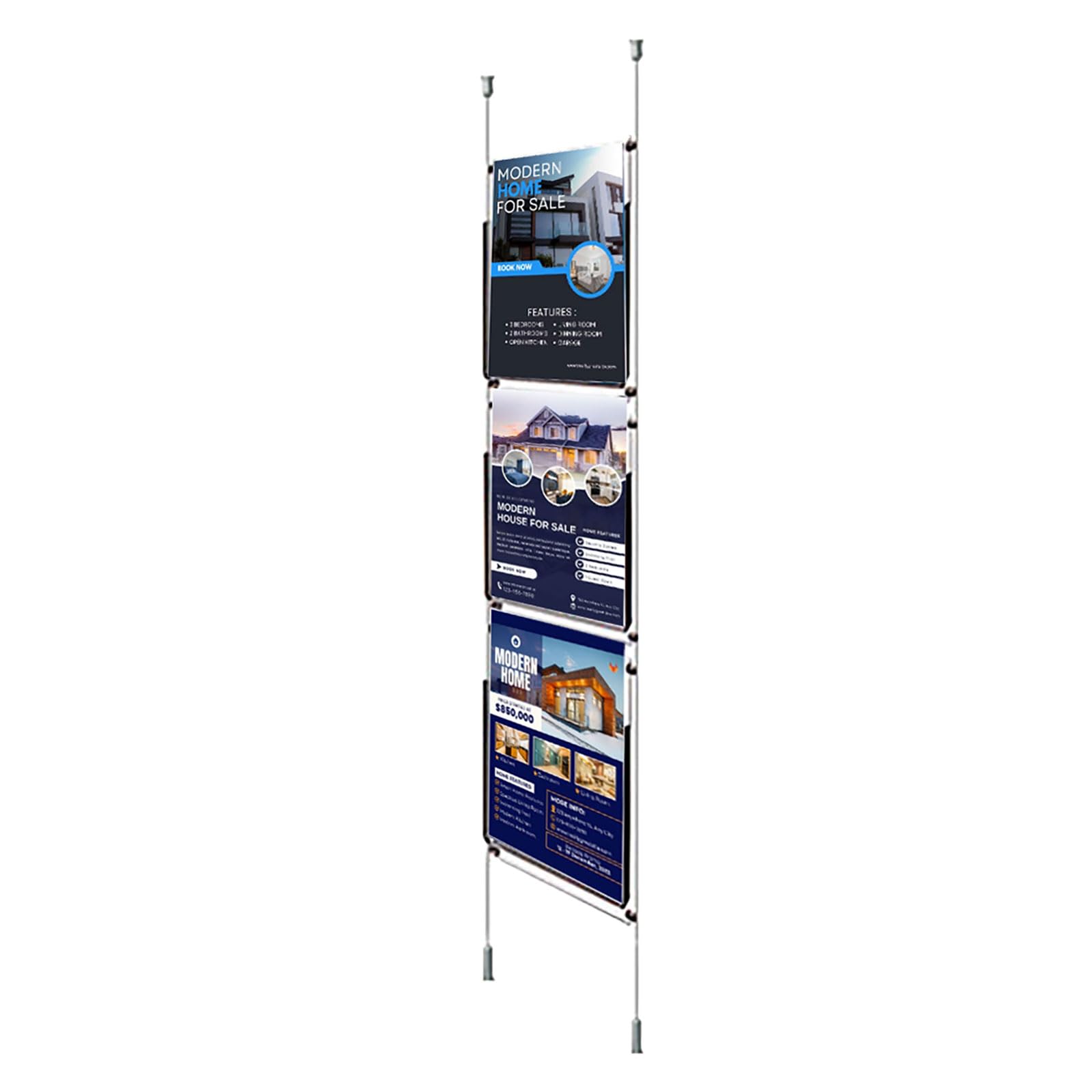 3 x A4 Portrait Window Cable & Pocket Display (DSCABLE/2)