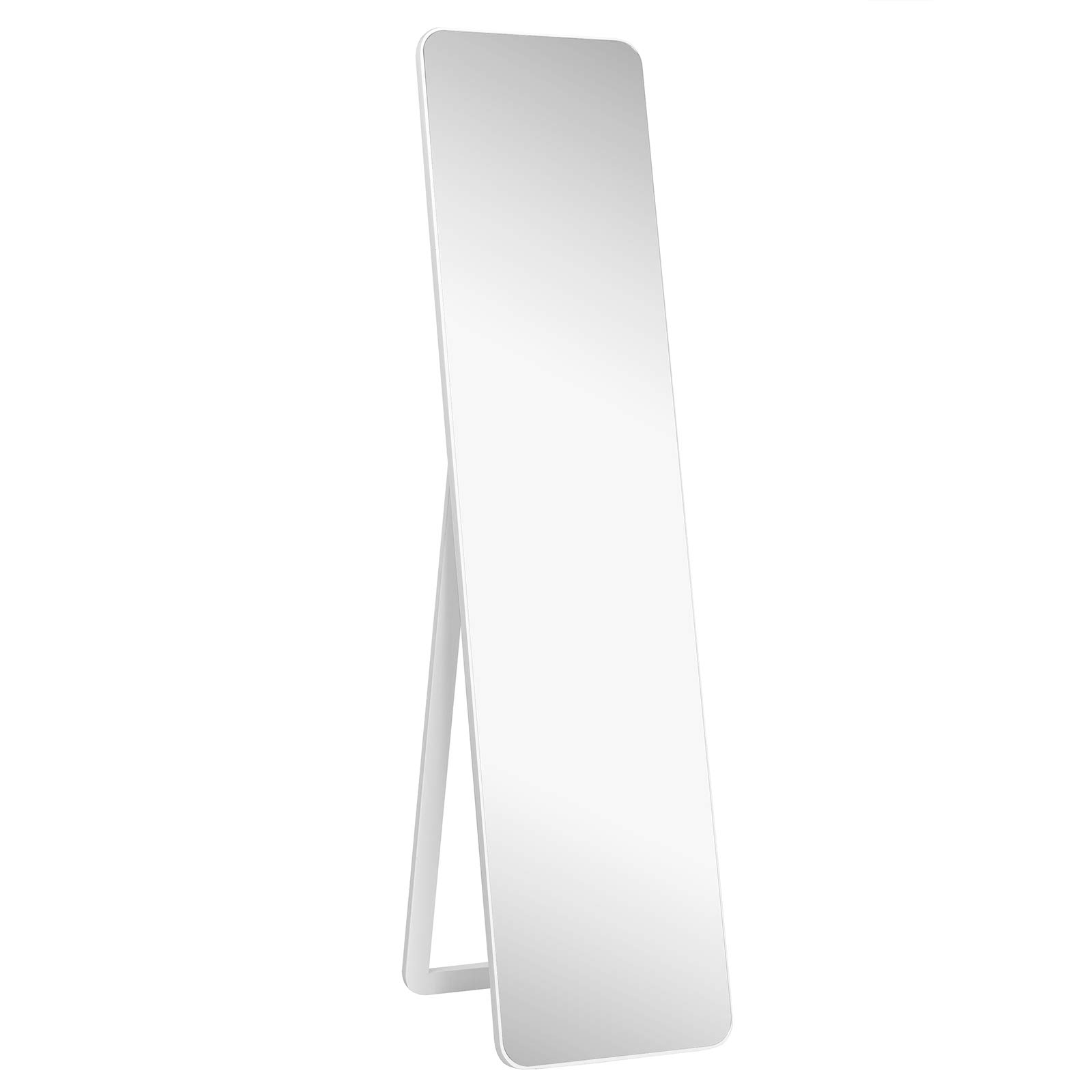 COSTWAY Espejo de Cuerpo Entero Espejo de Pie con Marco de Madera Espejo de Pared 160x37cm con para Dormitorio Salón Entrada