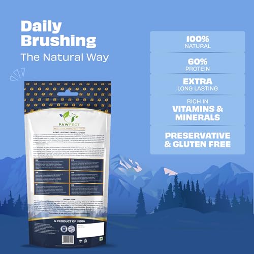 Image of Pawfect Himalayan Yak Cheese Chews for Large Dogs - 100% Natural, Long-Lasting Cheese Bone - Rich in Protein & Calcium - Daily Dental Treat- Plaque Off & Tartar Control- Pouch of 1 (140g /4.94oz)