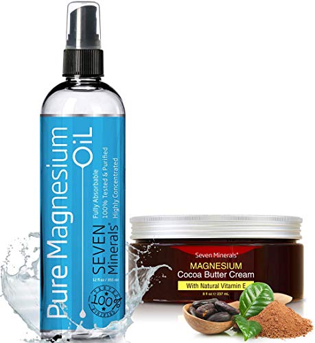 Pure Magnesium Oil & Natural Magnesium Cream Bundle
