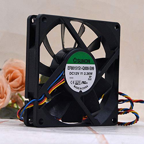 EF80151S1-Q000-S99 12V 2.36W 8cm Motherboard 4Pin PWM Speed Regulating Fan