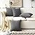 Home Brilliant Decorative Linen Square Throw Cushion Covers Pillow Shams for Bed, 18 x 18, Dark Grey, 4 Pack