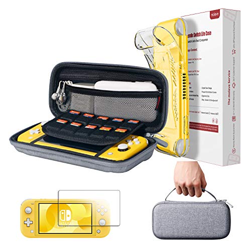 moleve Nintendo Switch Lite Case with TPU Switch Lite Clear Case & Switch Lite Screen Protector, Portable Carrying Case for Nintendo Switch Lite 2019, Switch Lite Accessories
