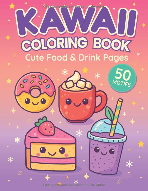 Kawaii Coloring Book: Cute Food & Drink Pages