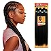 Sensationnel X-pression prestretched braiding hair - 6x braid 58 inch all kanekalon flame retardant synthetic braid for box braids and twists (4 MEDBROWN)