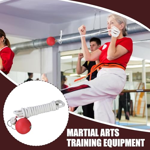 350cm Rope Dart Hammer Throw Practice Rope Dart Trainer Rubber Weight Throw Exercise Ball for Chinese Traditional Kung Fu Speed Fitness Strength Training - Thumbnail 6