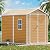 CDCASA 8x6 FT Resin Storage Shed, Waterproof Large Outdoor Shed with Floor & Lockable Door & Window & Vents, Plastic Tool Shed for Outside, Backyard, Patio, Poolside, Wood Grain - Brown