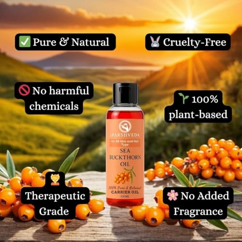 Image of Sea Buckthorn Oil | 100% Pure & Unrefined Facial Oil for Glowing, Youthful Skin | Rich in Natural Vitamin C & Antioxidants | Helps Brighten, Nourish & Repair Skin Barrier | For All Skin
