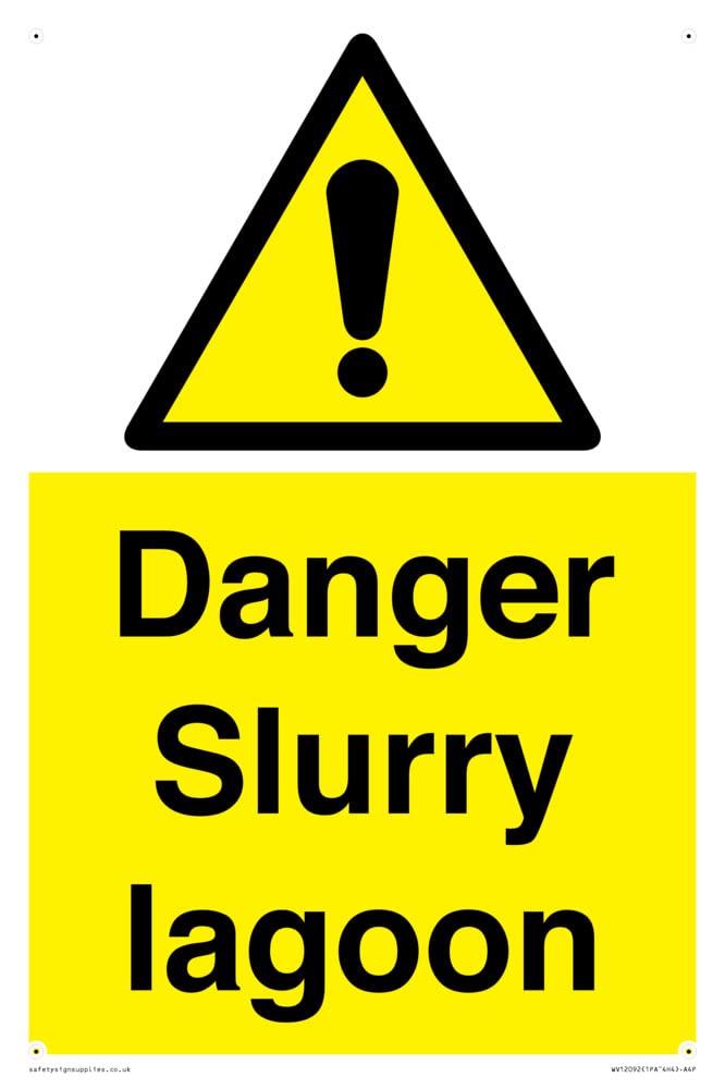 Danger Slurry lagoon Sign - 200x300mm - A4P