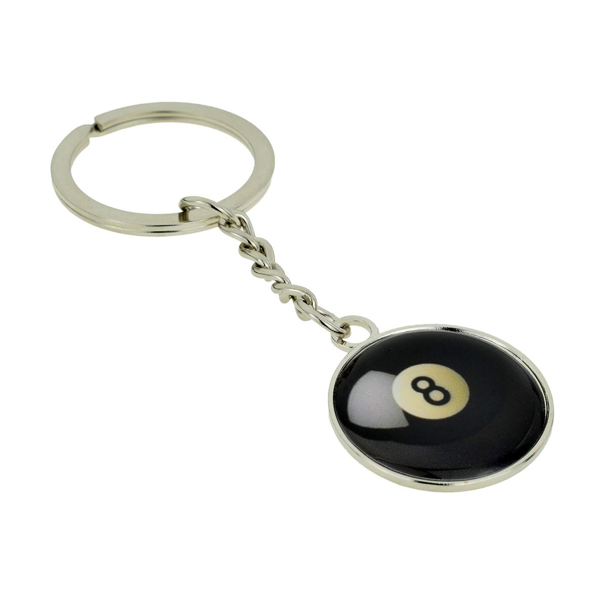 Gtr-Prestige Giftware Silver Pool 8 Ball Design Keyring
