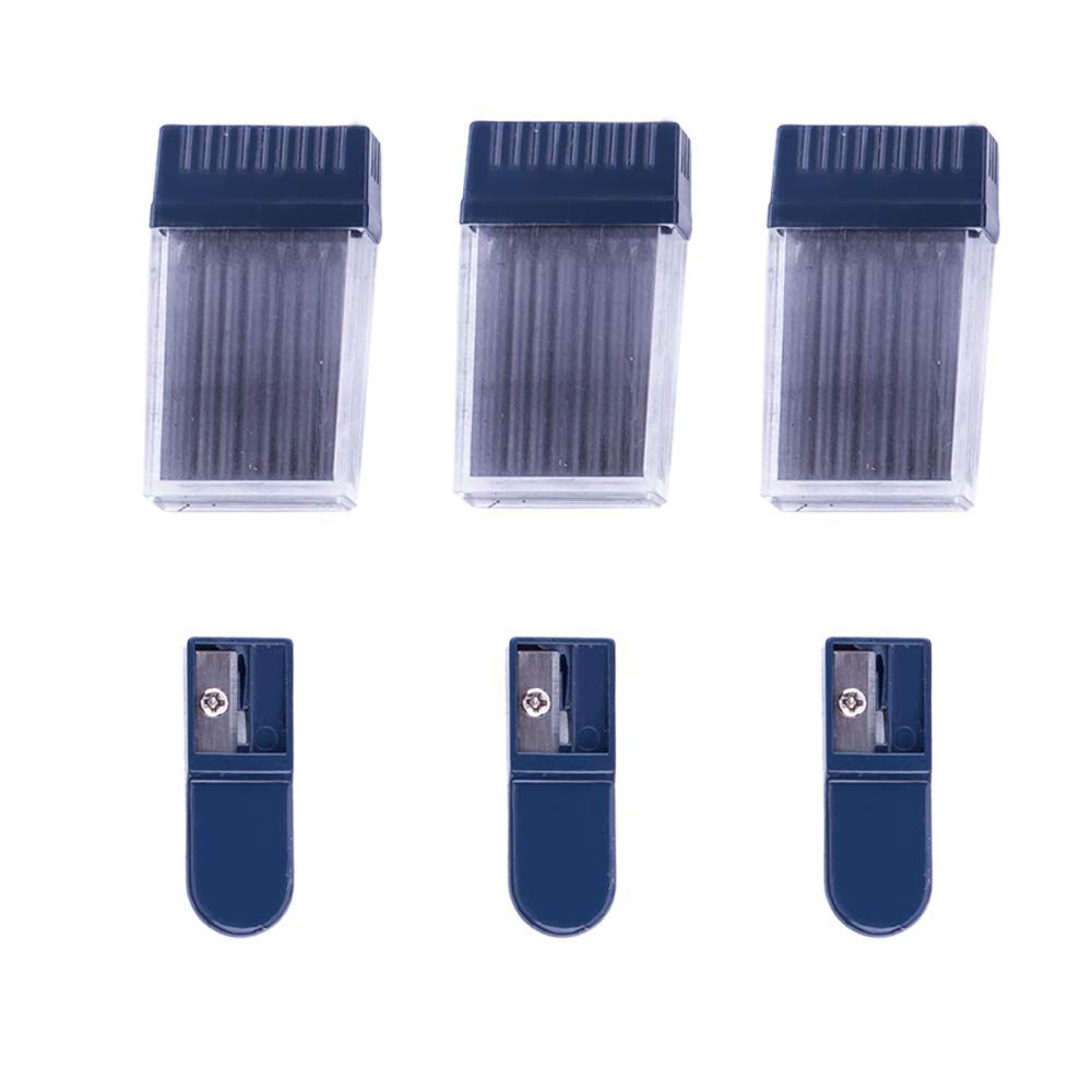 ZLKSKER 36pcs Compass Lead Refills 2 Millimeter for Math Compass/Drawing Compass, 12 Per Tube (Pack of 3 Tubes)