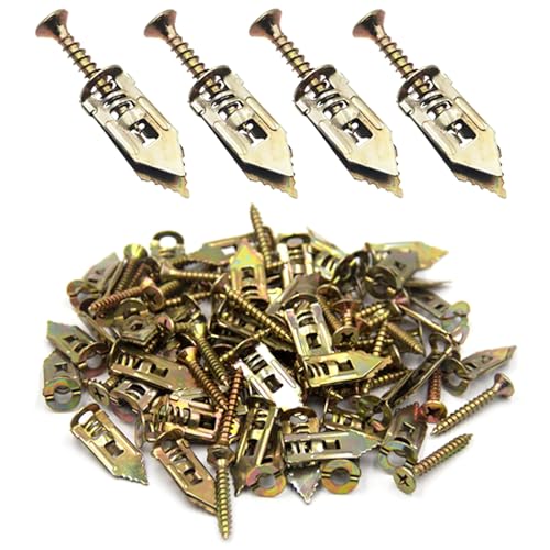 BESTYCHAO 120pcs vis d'ancrage auto-perceuses pour cloisons sèches, Kit d'ancrage pour marteau, fixations pour plaques de plâtre zinguées