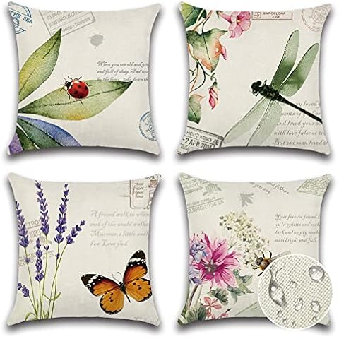 JOTOM Waterproof Outdoor Decorative Cushion Covers Cover