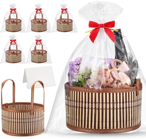 Weysat 6 Set Baskets for Gifts Empty Valentine's Day DIY Bulk Lar...