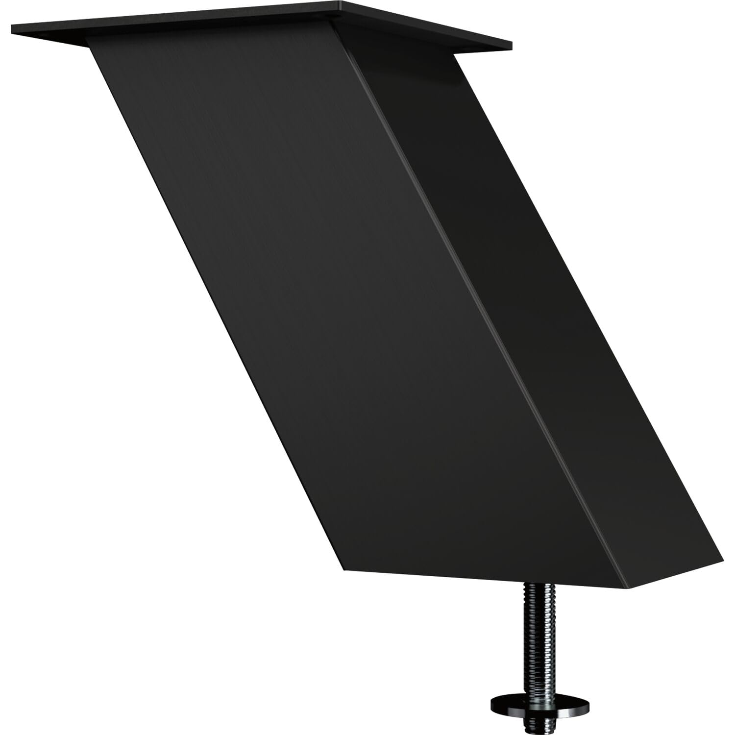 Consola de bar Jumbo en aluminio negro con acabado oblicuo de alta gama