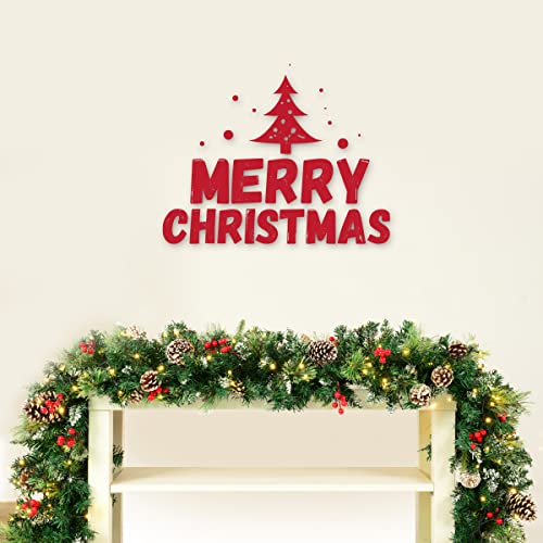 Jin&Bao 9Ft Christmas Garland With Lights 100Led Prelit Pine Garland Christmas Decorations With Timer 8 Modes For Mantle Stairs Door Outdoor Indoor Winter Decor (Colorful) #TOP4