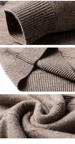 Men'autumn Fashion Winter Thickened Warm Knitted Sweater Solid Cashmere Round Neck Casual Pullovers4