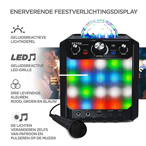 ION Audio Party Rocker Express - 40W draagbaar draadloos Bluetooth luidsprekersysteem en karaoke centrum met… - Image 5