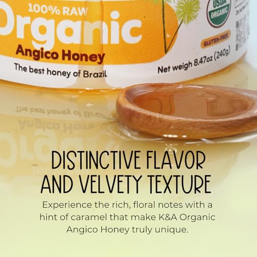 K&A Honey Angico Blossom Miel Orgánica 8.47 oz miniatura 4