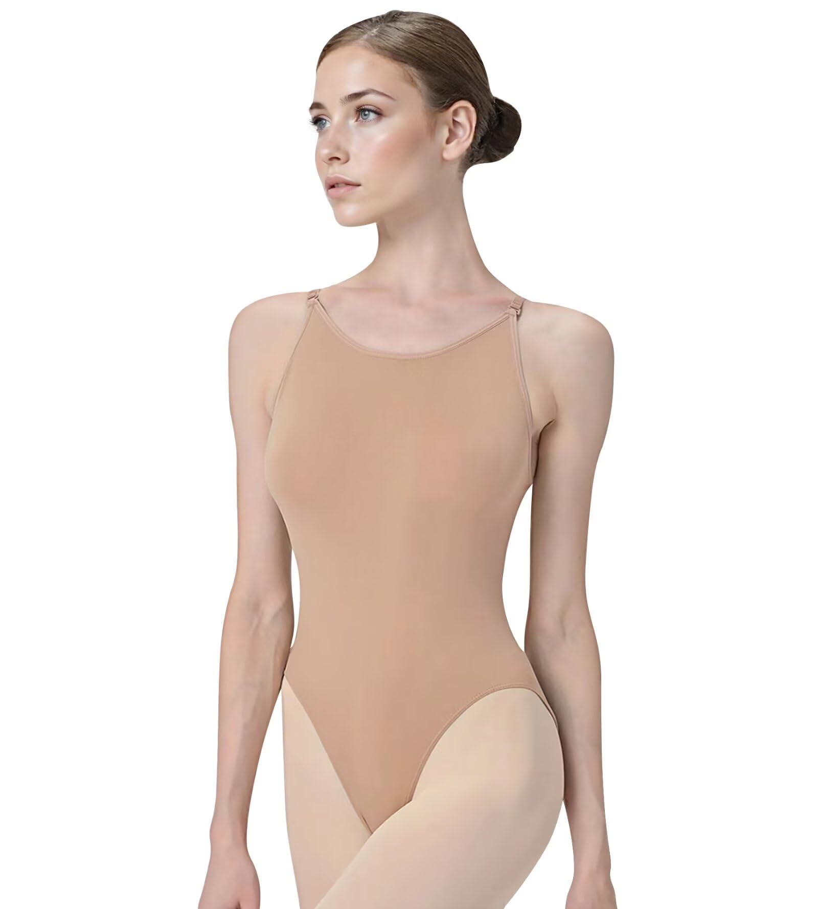 Maillot de Danza Clásico Tirantes Ballet Body Leotardo para Mujeres y Niñas