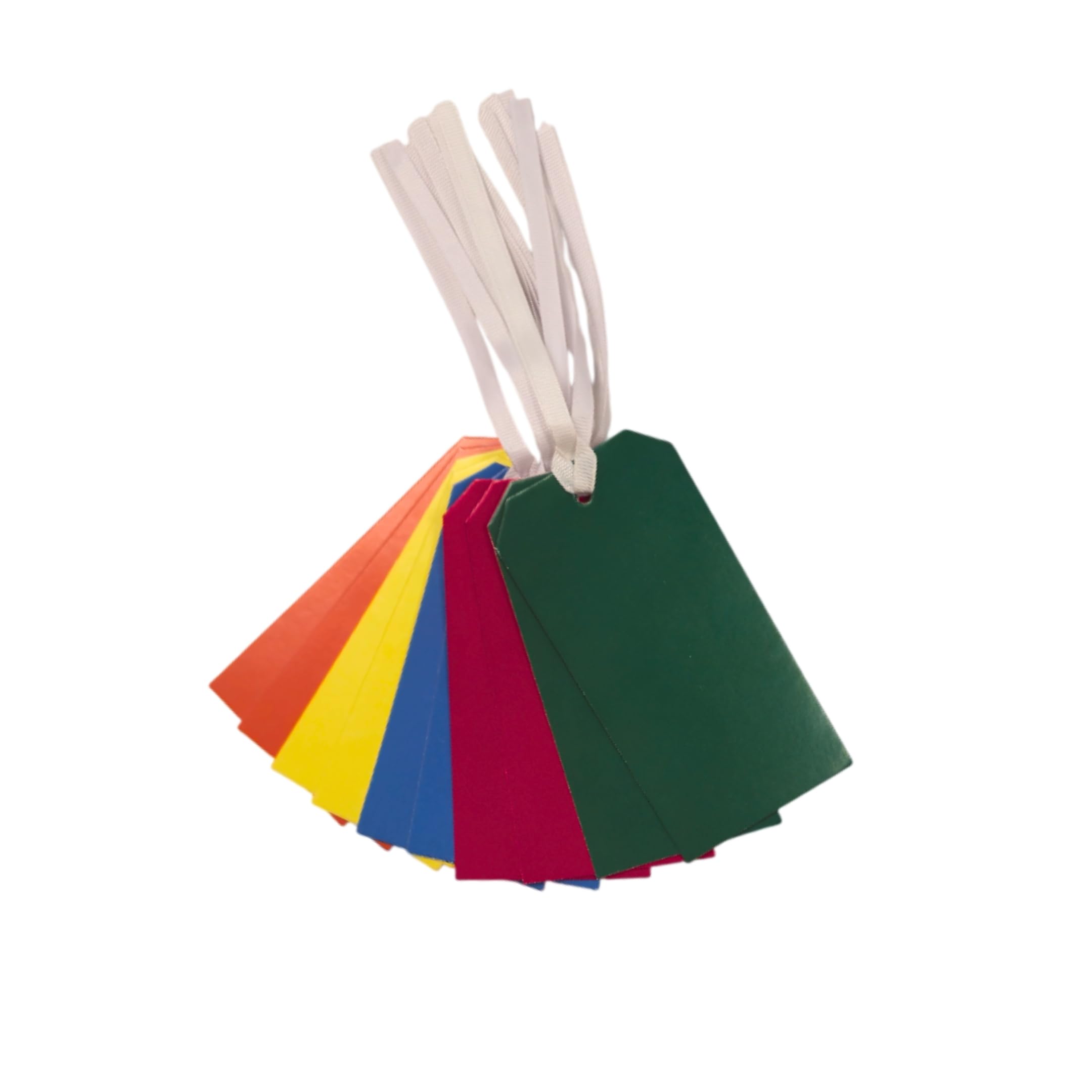 Pack of 480 Assorted Bright Coloured Strung Tags 60 x 120mm