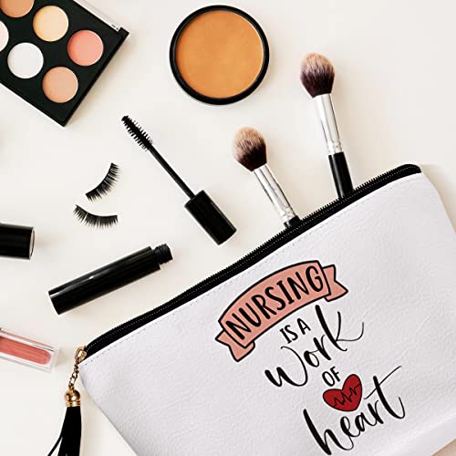 Nurse Week Gifts Nurse Gifts For Women Nurse Gift Ideas For Nurses Coworker Nursing Students Thank You Friendship Birthday Christmas Gifts Nursing Is A Work Of Heart Makeup Bag Travel Toiletries Bags #TOP3